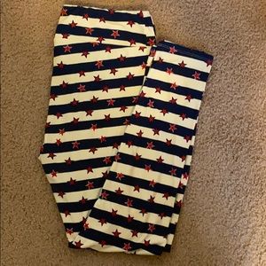Lularoe leggings- TC star and stripe print